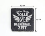 Schiefer Untersetzer Basketball Danke für die Zeit - Geschenk an Train – Bild 4