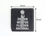 Schiefer Untersetzer Basketball Zielen Werfen Fluchen Nochmal - Gesche – Bild 4