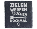 Schiefer Untersetzer Dart Zielen Werfen Fluchen Nochmal - Lustiges Ges – Bild 1
