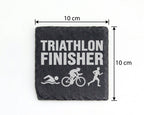 Schiefer Untersetzer Triathlon Finisher Motiv - Geschenk für Triathlet – Bild 4