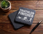 Schiefer Untersetzer Triathlon Finisher Motiv - Geschenk für Triathlet – Bild 5