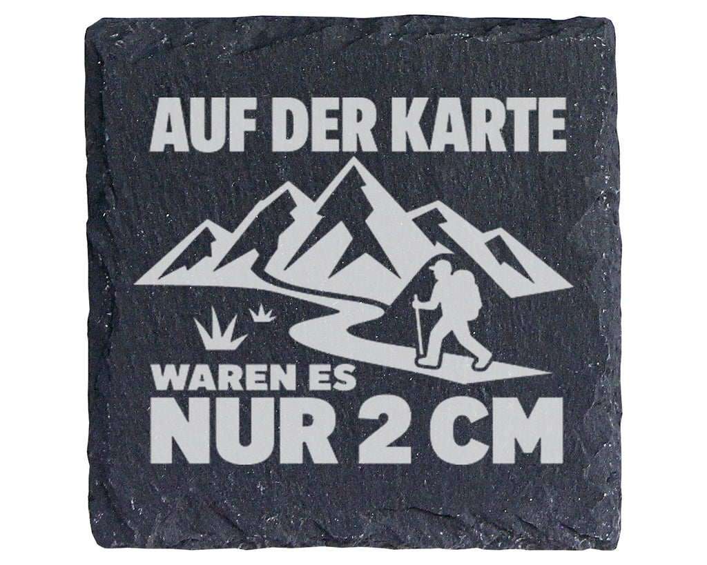 Schiefer Untersetzer Wanderer Spruch Karte Nur 2 CM - Lustiges Geschen – Bild 1
