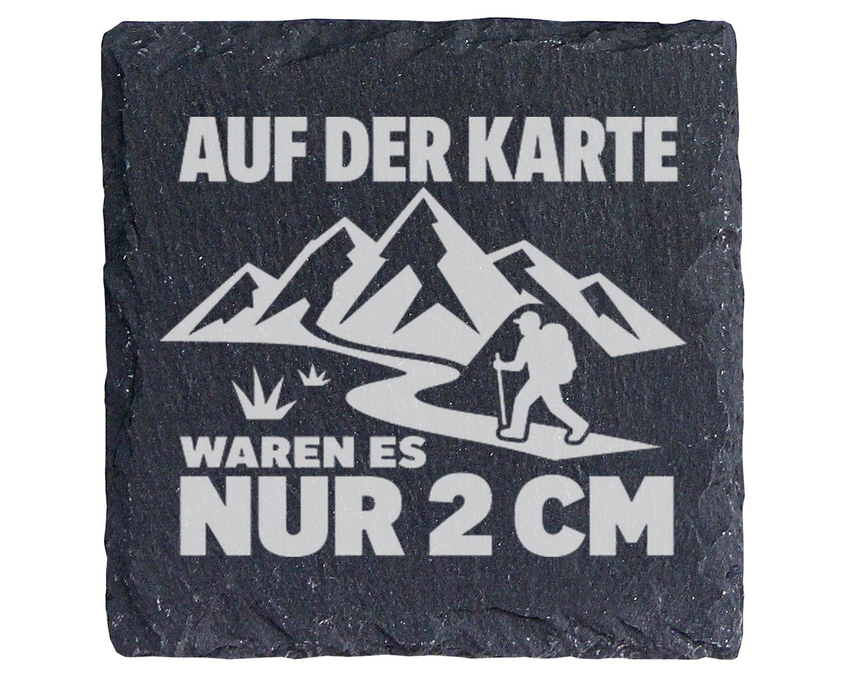 Schiefer Untersetzer Wanderer Spruch Karte Nur 2 CM - Lustiges Geschen – Bild 1