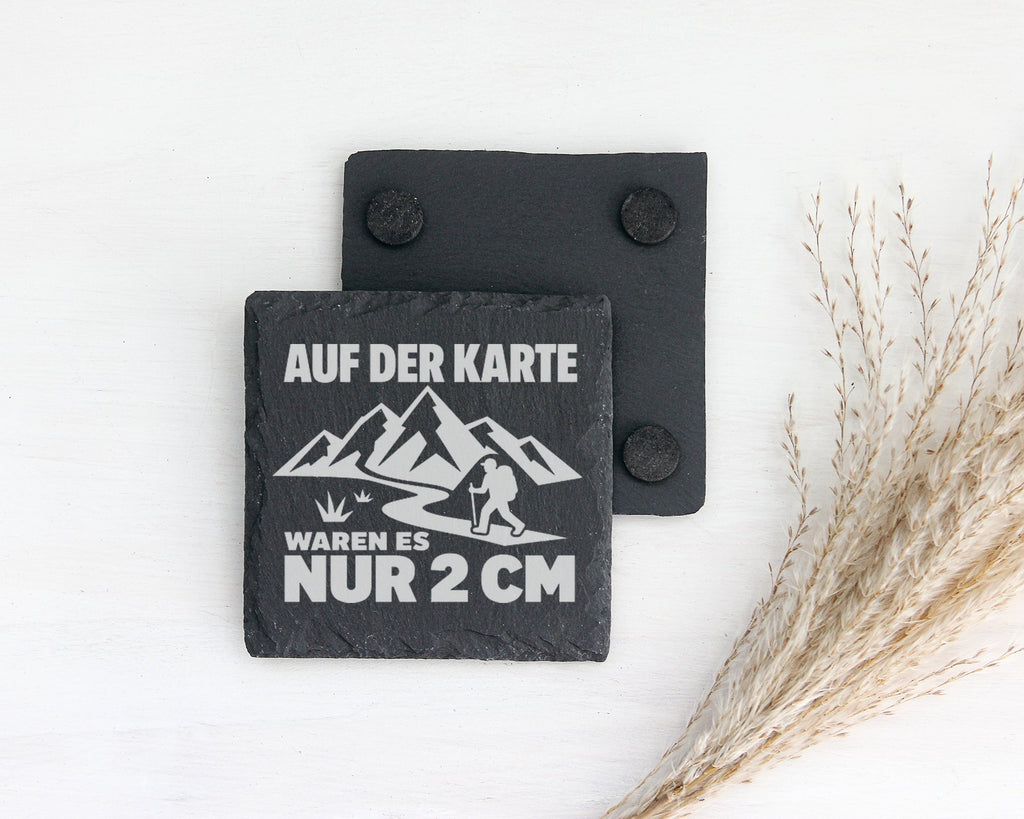 Schiefer Untersetzer Wanderer Spruch Karte Nur 2 CM - Lustiges Geschen – Bild 2