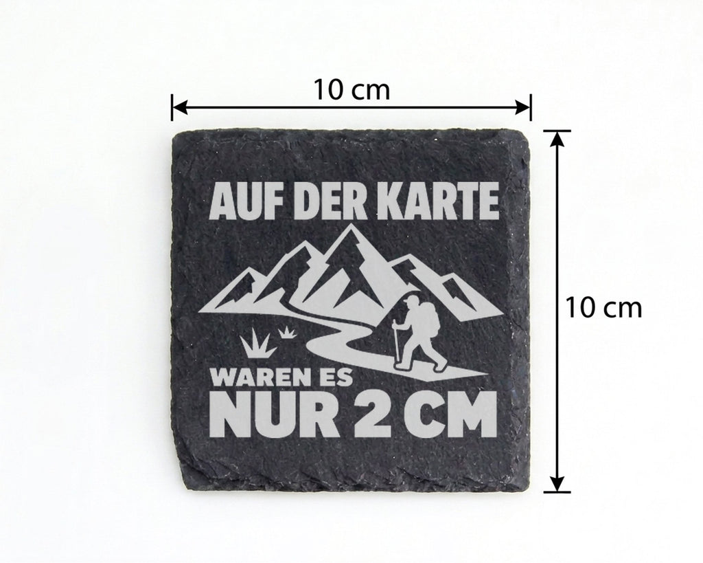 Schiefer Untersetzer Wanderer Spruch Karte Nur 2 CM - Lustiges Geschen – Bild 4