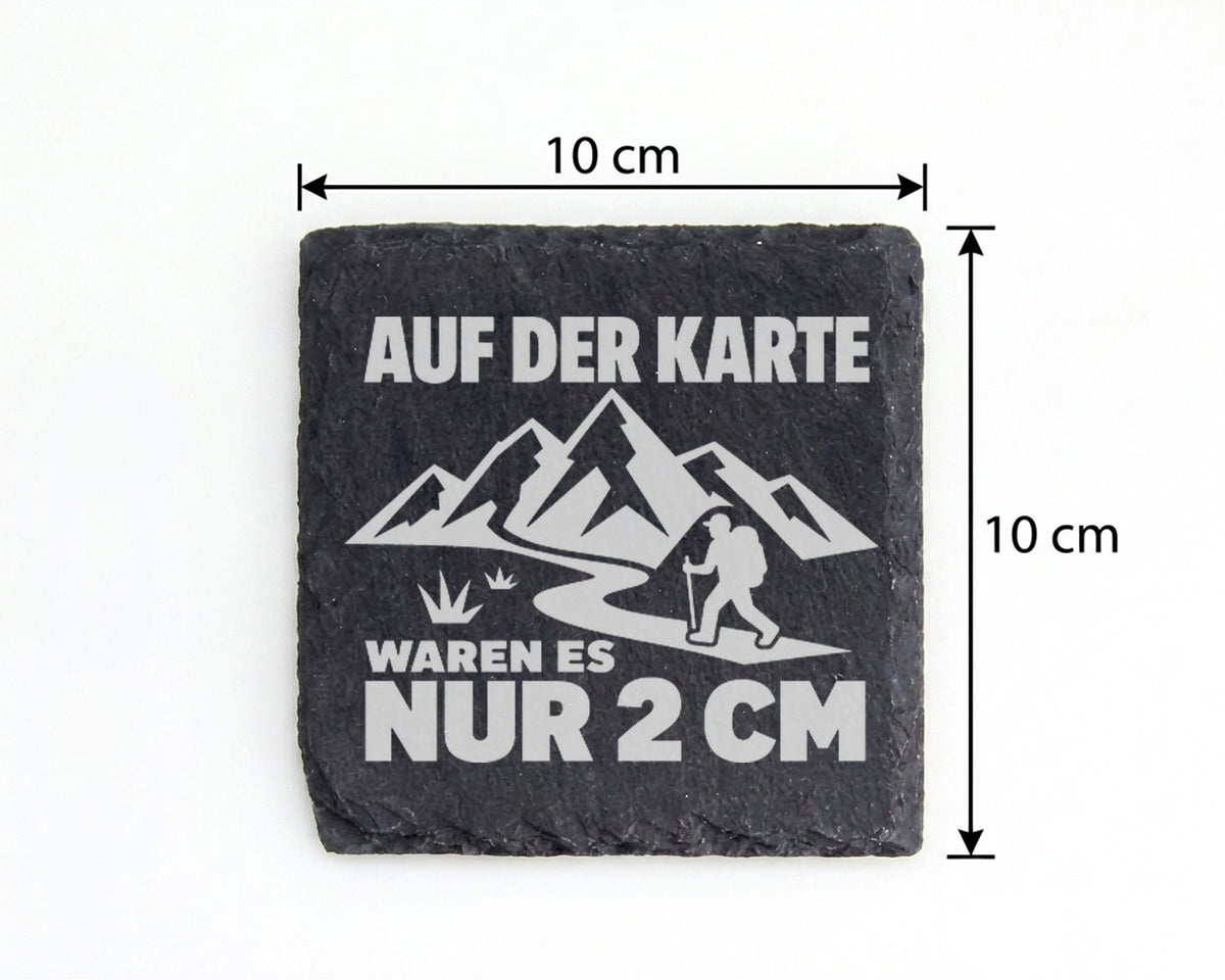 Schiefer Untersetzer Wanderer Spruch Karte Nur 2 CM - Lustiges Geschen – Bild 4