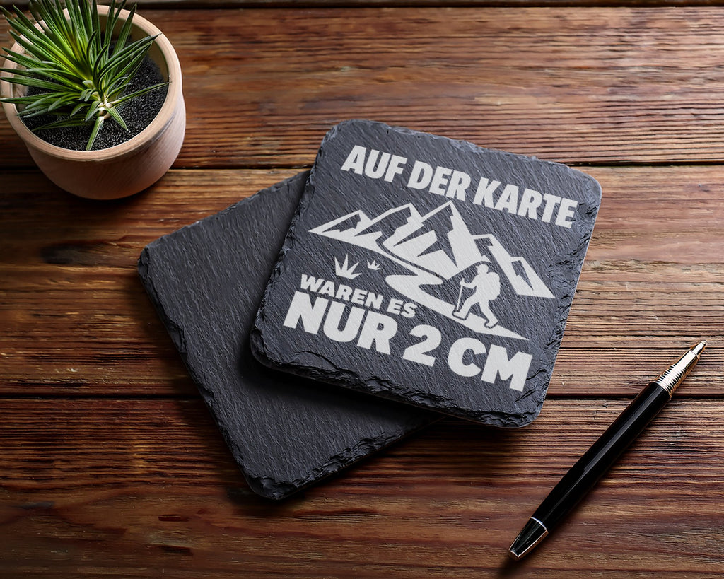Schiefer Untersetzer Wanderer Spruch Karte Nur 2 CM - Lustiges Geschen – Bild 5