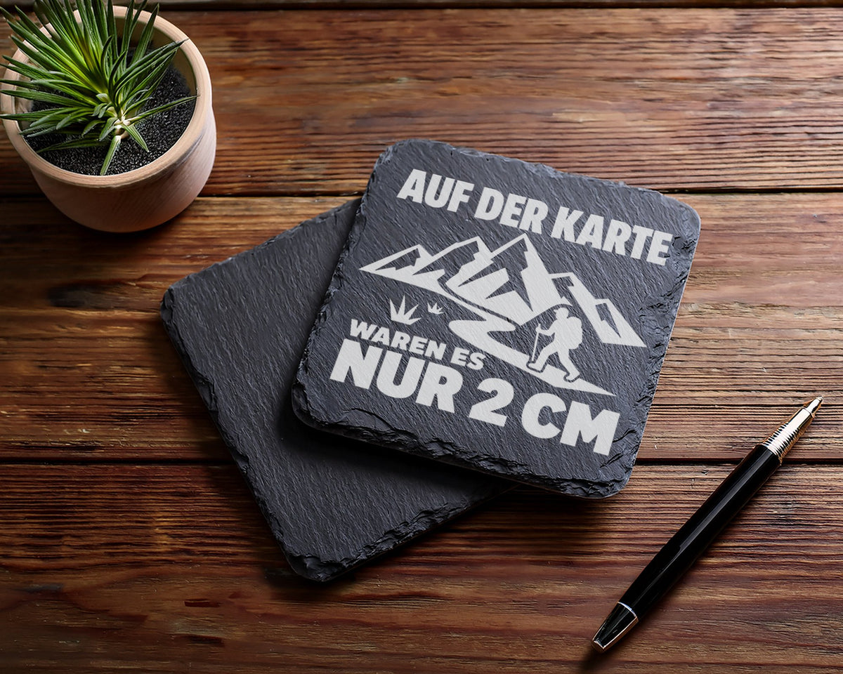 Schiefer Untersetzer Wanderer Spruch Karte Nur 2 CM - Lustiges Geschen – Bild 5