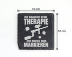 Schiefer Untersetzer Paintball Markierer Keine Therapie Nur Markieren  – Bild 4