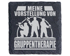 Schiefer Untersetzer Paintball Meine Vorstellung Von Gruppentherapie - – Bild 1