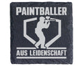 Schiefer Untersetzer Paintballer Aus Leidenschaft - Geschenk für Spiel – Bild 1