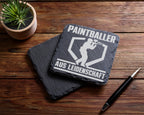 Schiefer Untersetzer Paintballer Aus Leidenschaft - Geschenk für Spiel – Bild 5