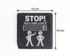 Schiefer Untersetzer Musik Stop You're Under A Rest Spruch - Lustiges  – Bild 4