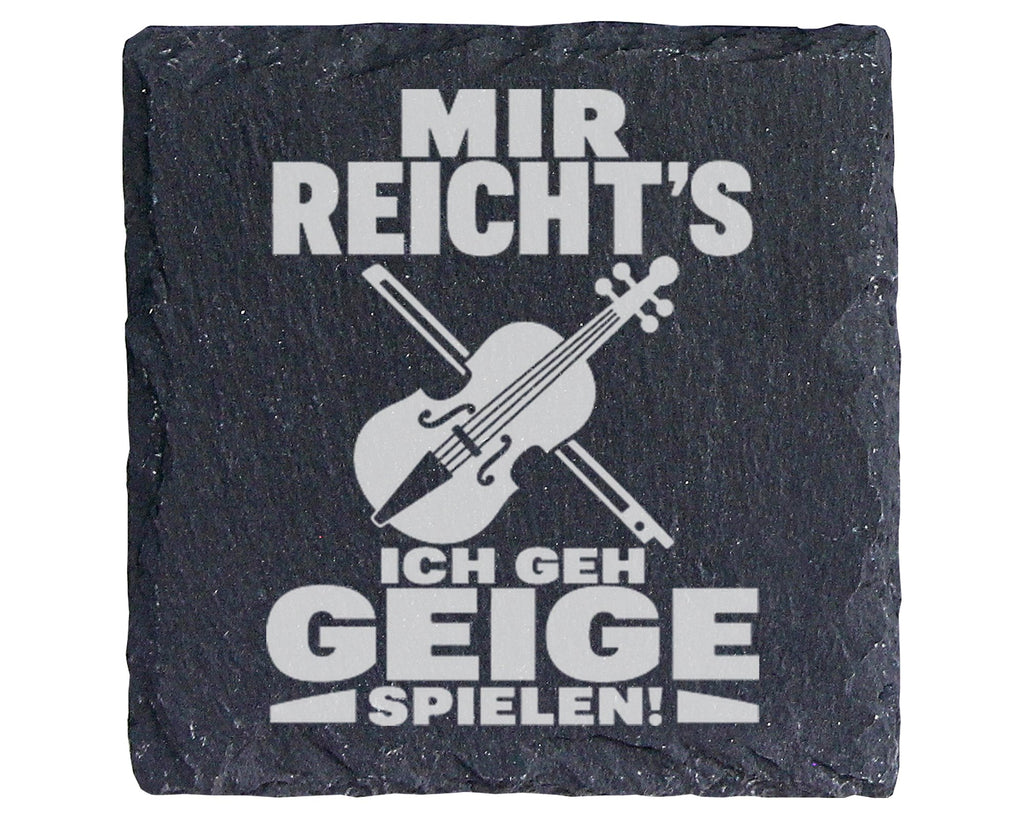 Schiefer Untersetzer Geige Mir Reichts Ich Geh Spielen - Lustiges Gesc – Bild 1
