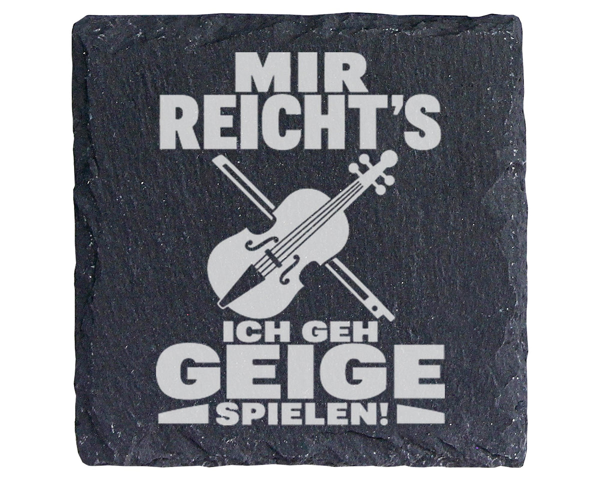 Schiefer Untersetzer Geige Mir Reichts Ich Geh Spielen - Lustiges Gesc – Bild 1