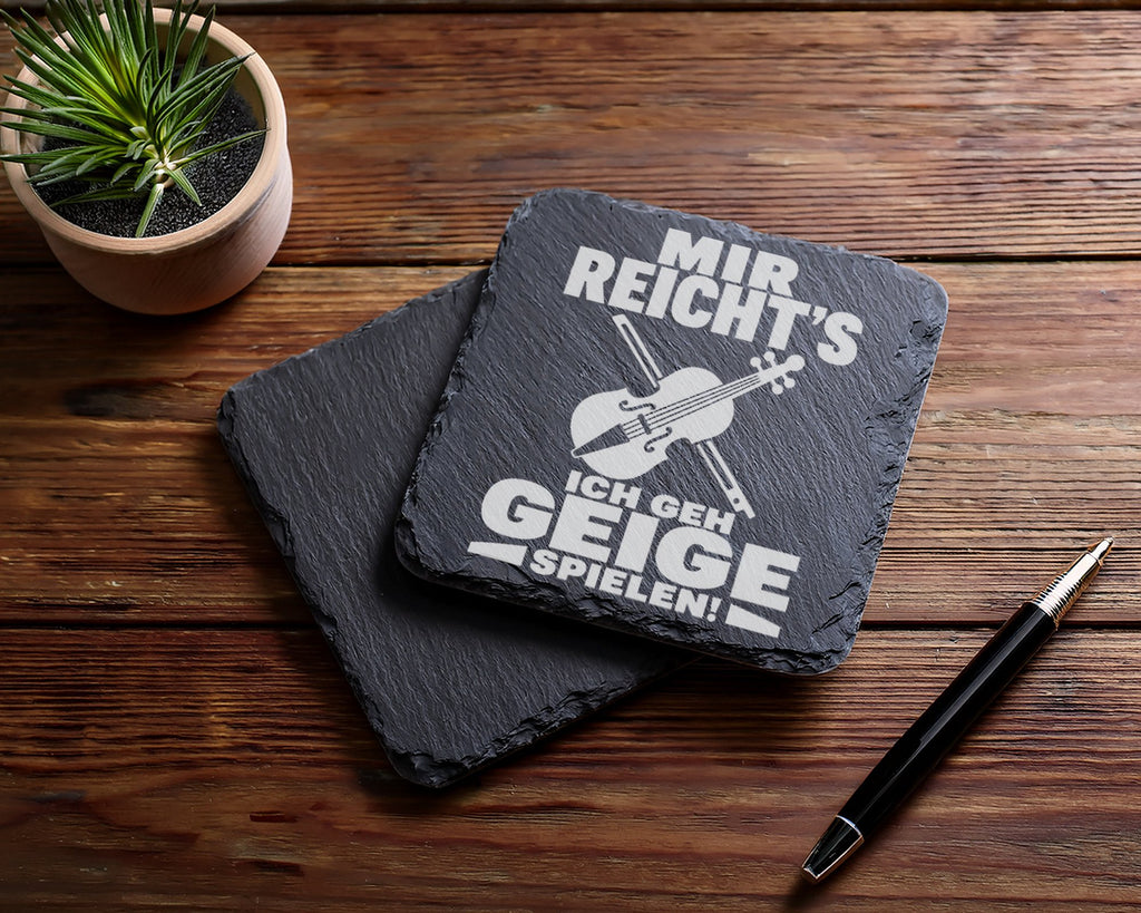 Schiefer Untersetzer Geige Mir Reichts Ich Geh Spielen - Lustiges Gesc – Bild 5