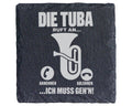 Schiefer Untersetzer Tuba Ruft An Muss Gehen - Lustiges Geschenk Für M – Bild 1