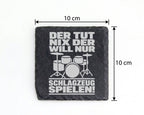 Schiefer Untersetzer Schlagzeug Tut Nix Will Nur Spielen - Geschenk Fü – Bild 4