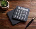 Schiefer Untersetzer Musiknoten Be Different Spruch - Geschenk für Mus – Bild 5