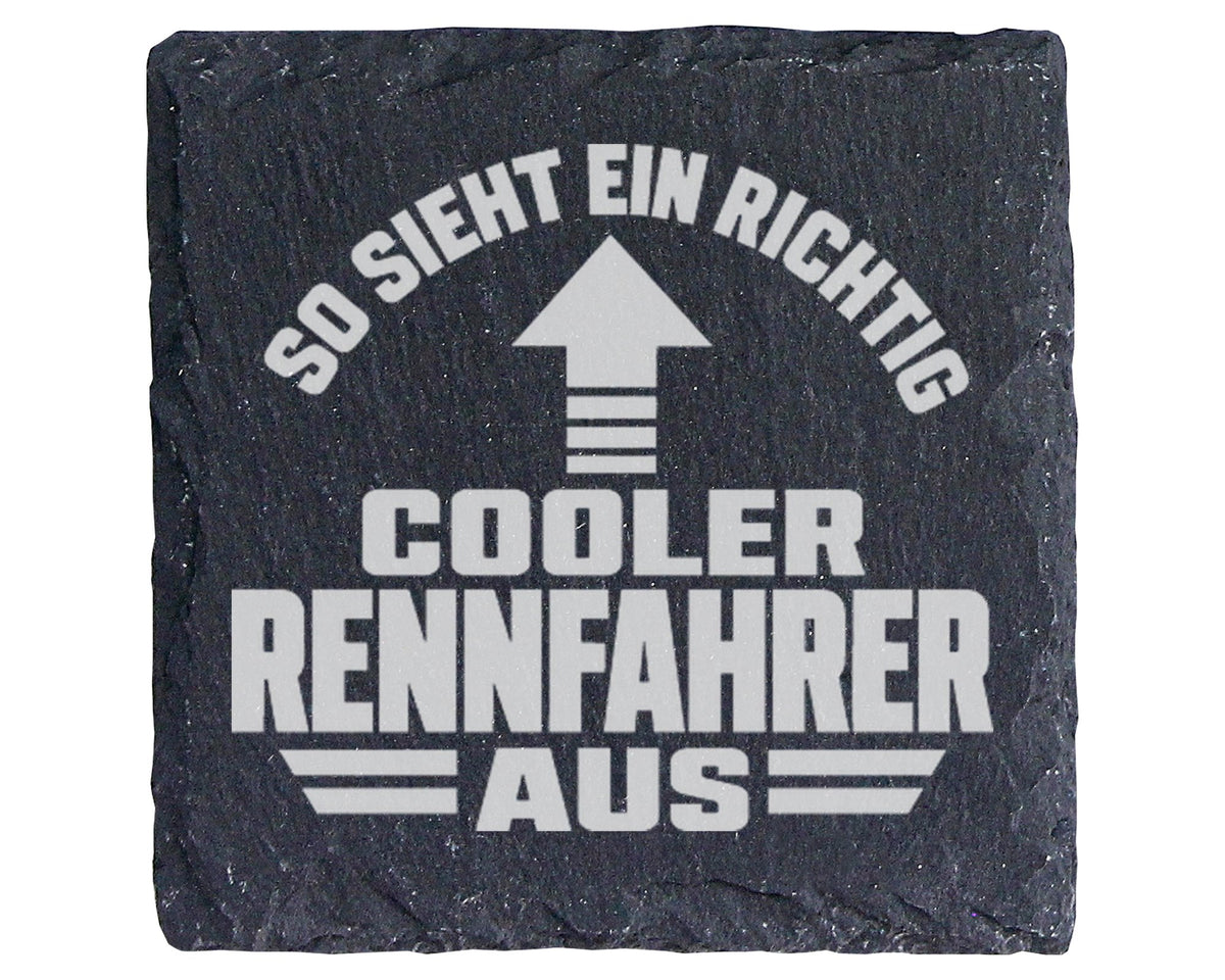 Schiefer Untersetzer Cooler Rennfahrer Spruch - Lustiges Geschenk für  – Bild 1