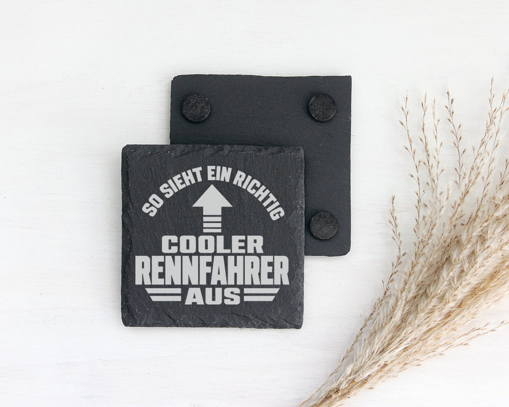 Schiefer Untersetzer Cooler Rennfahrer Spruch - Lustiges Geschenk für  – Bild 2