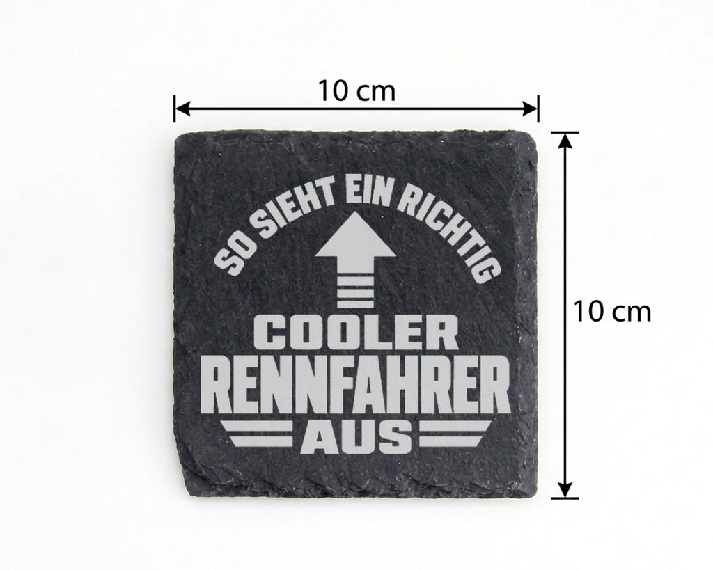 Schiefer Untersetzer Cooler Rennfahrer Spruch - Lustiges Geschenk für  – Bild 4