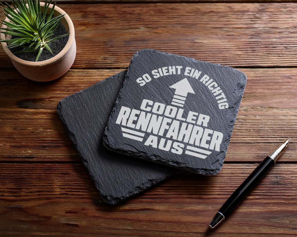 Schiefer Untersetzer Cooler Rennfahrer Spruch - Lustiges Geschenk für  – Bild 5