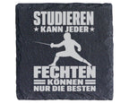 Schiefer Untersetzer Fechten Können Nur Die Besten - Geschenk für Fech – Bild 1