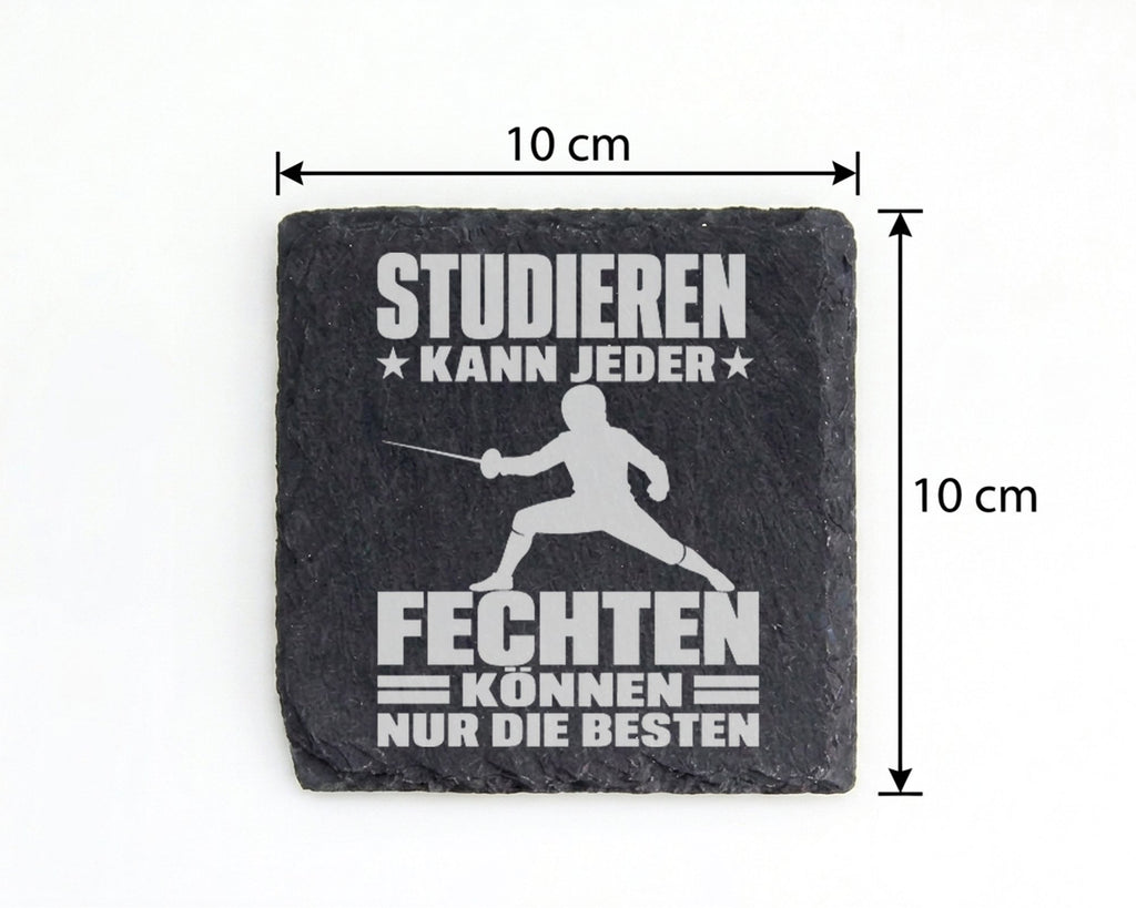 Schiefer Untersetzer Fechten Können Nur Die Besten - Geschenk für Fech – Bild 4