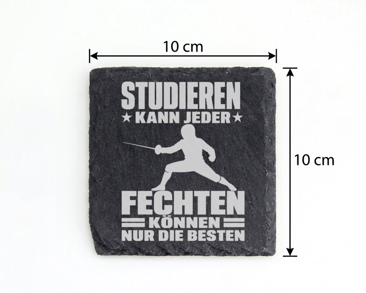 Schiefer Untersetzer Fechten Können Nur Die Besten - Geschenk für Fech – Bild 4