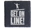 Schiefer Untersetzer Slackline Get On Line - Geschenk Für Slackliner S – Bild 1