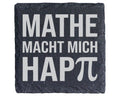 Schiefer Untersetzer Mathe Macht Mich Happy Pi - Geschenk für Mathemat – Bild 1