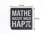 Schiefer Untersetzer Mathe Macht Mich Happy Pi - Geschenk für Mathemat – Bild 4