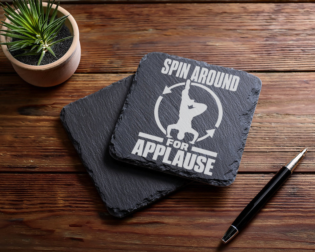 Schiefer Untersetzer Breakdance Spin Around For Applause - Geschenk fü – Bild 5