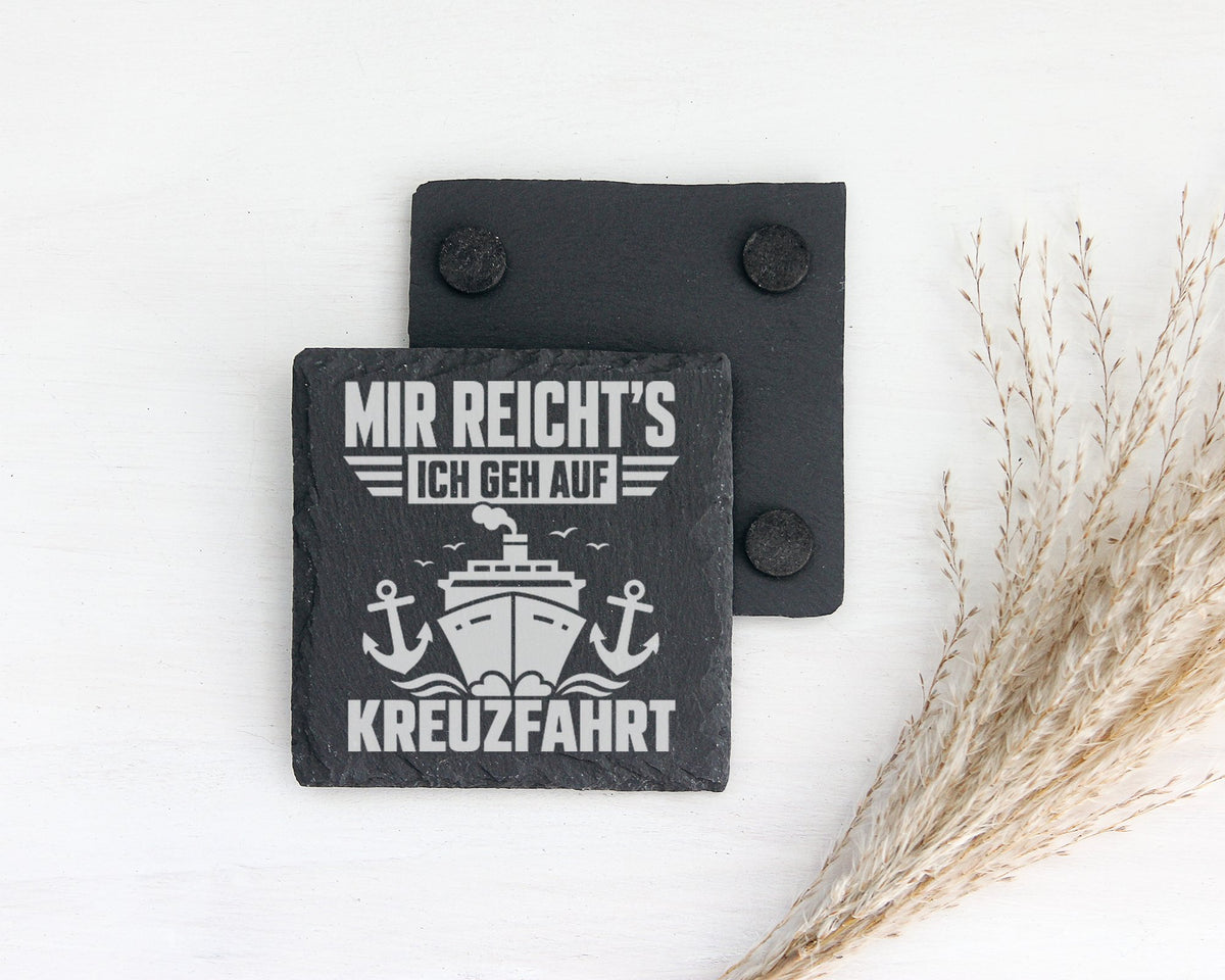 Schiefer Untersetzer Kreuzfahrt Schiff Anker Mir Reichts Ich Geh Auf - – Bild 2