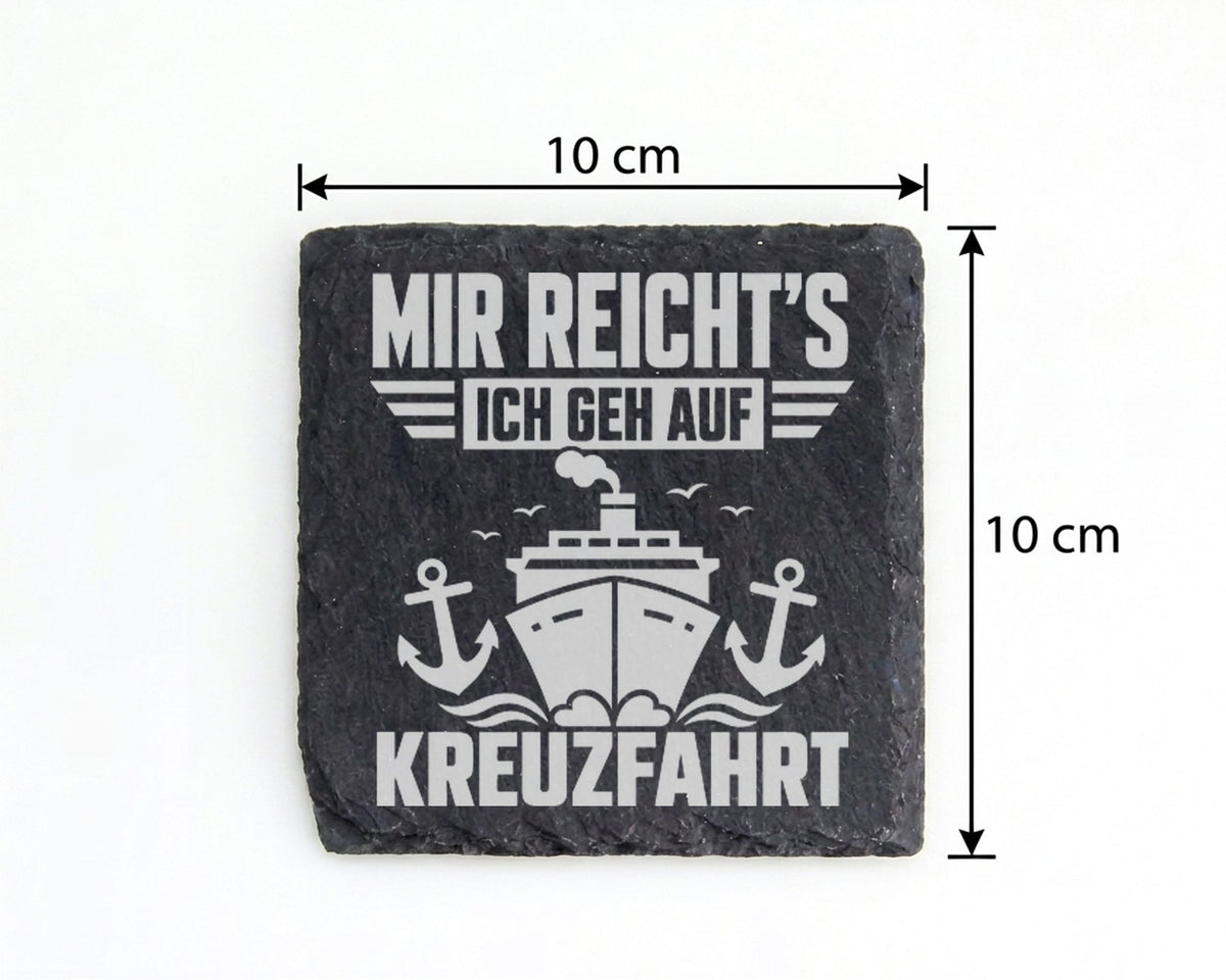 Schiefer Untersetzer Kreuzfahrt Schiff Anker Mir Reichts Ich Geh Auf - – Bild 4