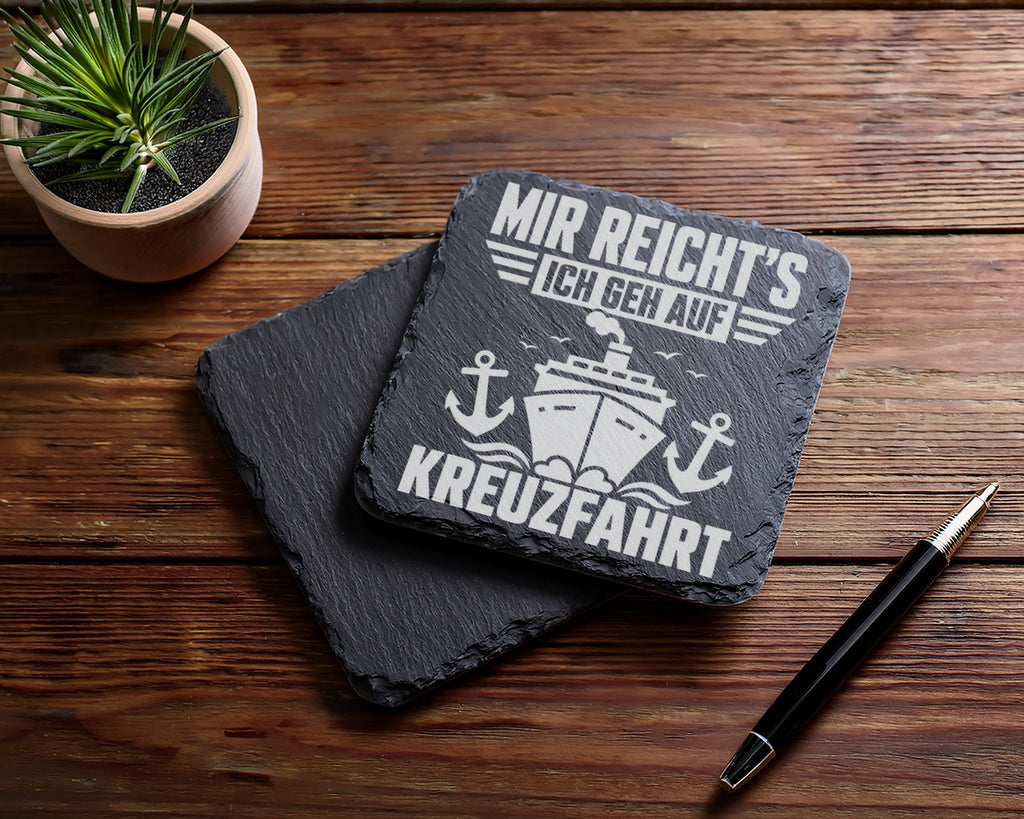 Schiefer Untersetzer Kreuzfahrt Schiff Anker Mir Reichts Ich Geh Auf - – Bild 5