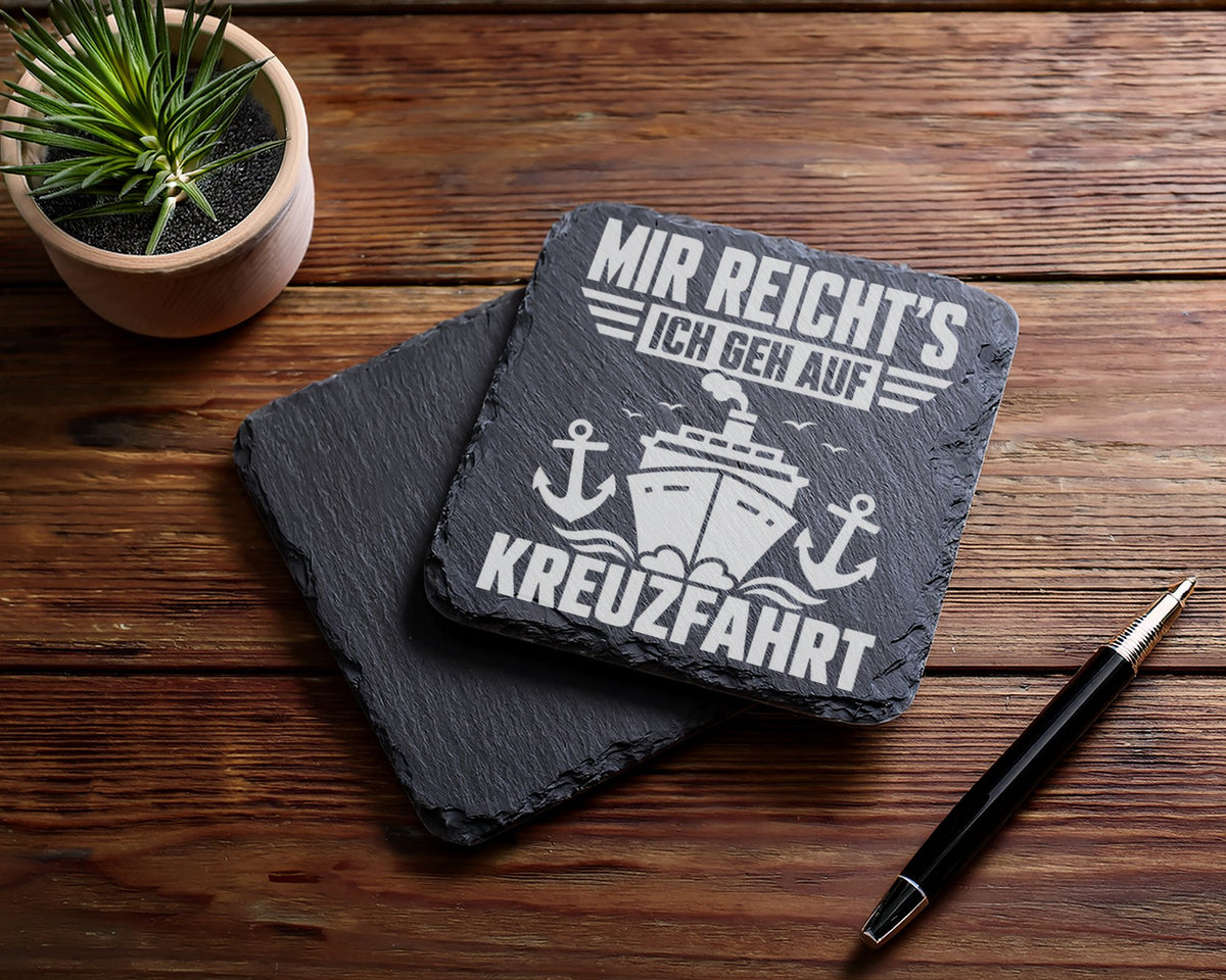 Schiefer Untersetzer Kreuzfahrt Schiff Anker Mir Reichts Ich Geh Auf - – Bild 5