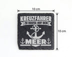Schiefer Untersetzer Kreuzfahrer Anker Spruch Zu Hause Auf Dem Meer -  – Bild 4