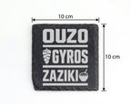 Schiefer Untersetzer Ouzo Gyros Zaziki - Griechisches Geschenk für Gri – Bild 4