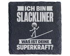 Schiefer Untersetzer Slackliner Ich Bin Was Ist Deine Superkraft - Ges – Bild 1