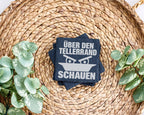 Schiefer Untersetzer Über Den Tellerrand Schauen - Geschenk für Querde – Bild 3